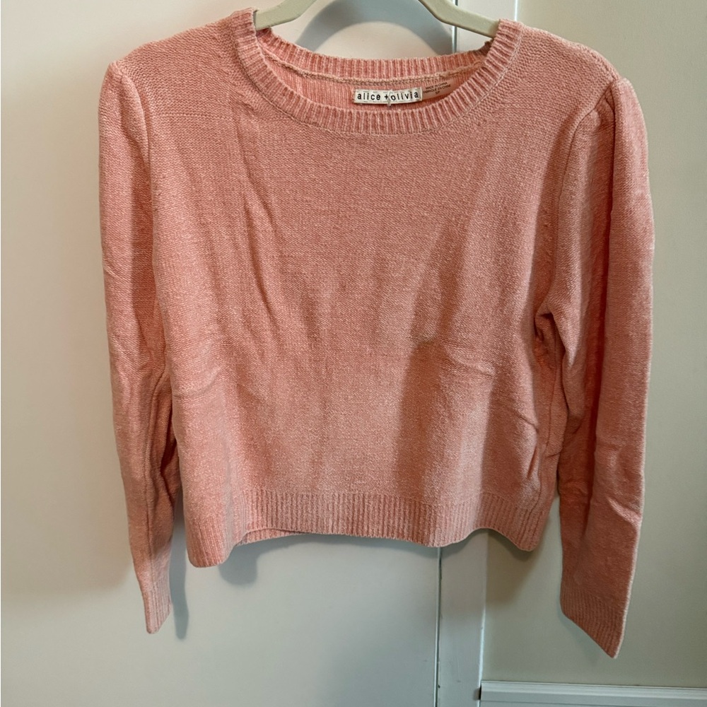 Alice + Olivia Pink Crew Neck Sweater
